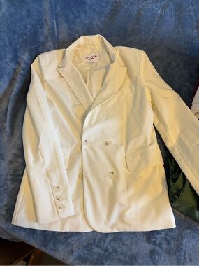 Cream Double-Breasted women’s Blazer
